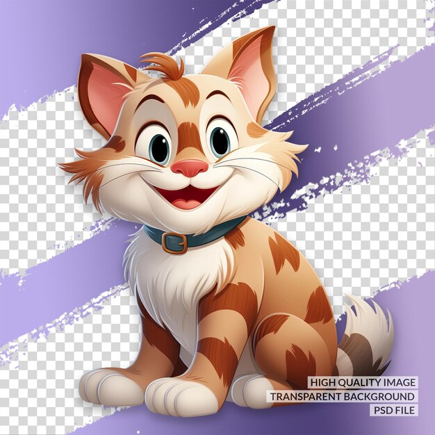 El fondo aislado transparente del clipart png 3d de gato