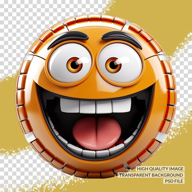 El fondo aislado transparente del clipart png 3d sonriente