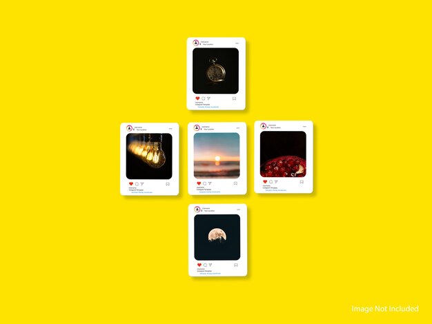 un fondo amarillo con una imagen de una foto de una luna y un planeta