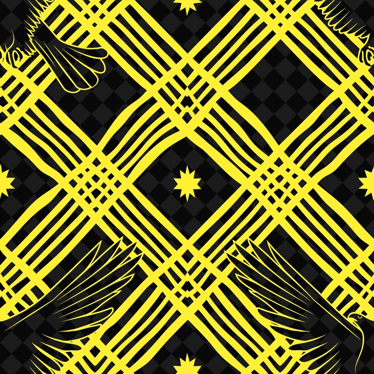 PSD un fondo amarillo y negro con un patrón de las alas