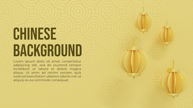 fondo de año nuevo chino con decoración oriental