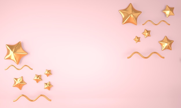 Fondo astratto elegante con la rappresentazione delle stelle 3D.