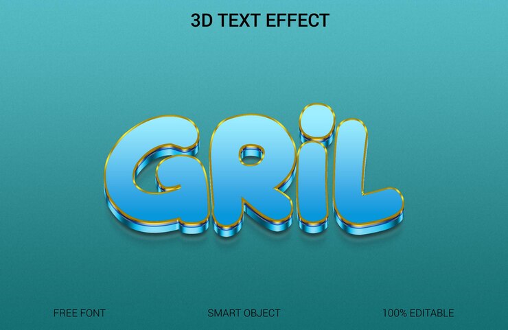 PSD un fondo azul con un efecto de texto 3d