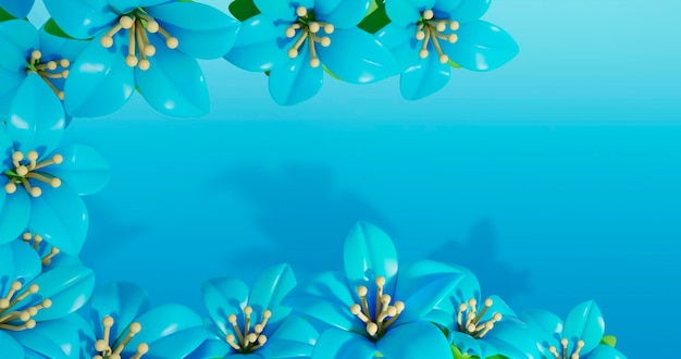 un fondo azul con flores azules y la palabra cita azul en él