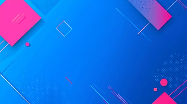Fondo azul con formas geométricas coloridas ilustración vectorial simple diseño plano