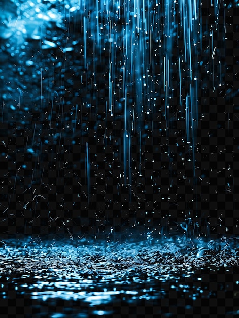 PSD un fondo azul con gotas de agua y un fondo negro