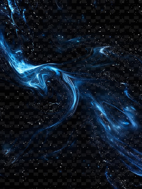 PSD un fondo azul y negro con un patrón fractal