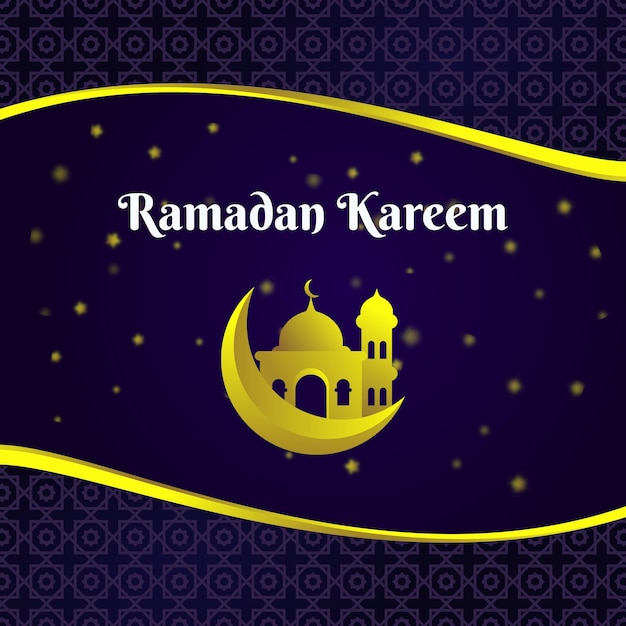 Fondo de banner cuadrado de ramadan kareem