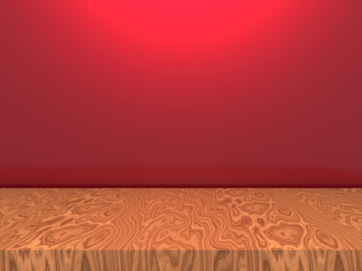PSD fondo de base de madera vacío con lujo de luz roja