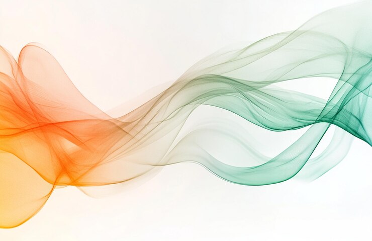 PSD fondo blanco con líneas pastel coloridas con gradiente naranja claro y verde