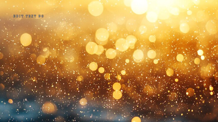 PSD fondo bokeh dorado abstracto con brillo y brillo