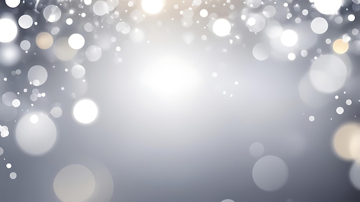 PSD fondo bokeh plateado psd con luces blancas brillantes