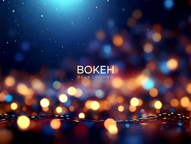 PSD fondo de bokeh realista