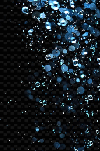 PSD un fondo brillante azul y plateado con burbujas en el medio