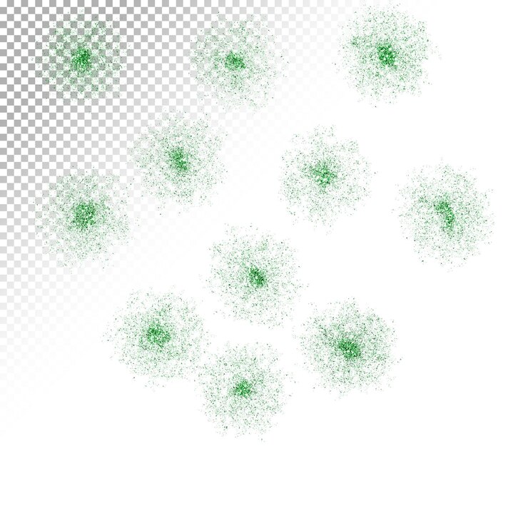 Fondo de brillo sobre fondo transparente