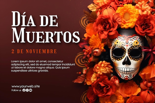 Fondo de celebración del día de muertos