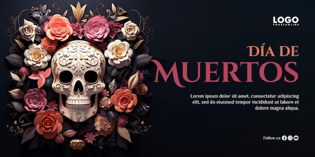 PSD fondo para la celebración del día de muertos