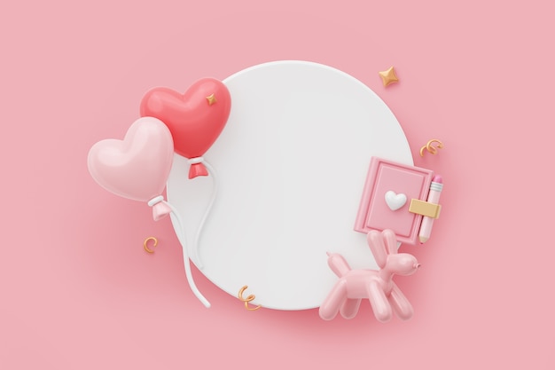 fondo de celebración del día de san valentín 3d