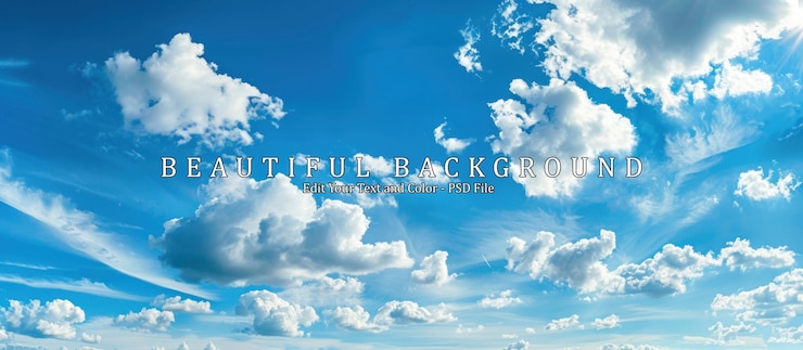 PSD el fondo del cielo azul