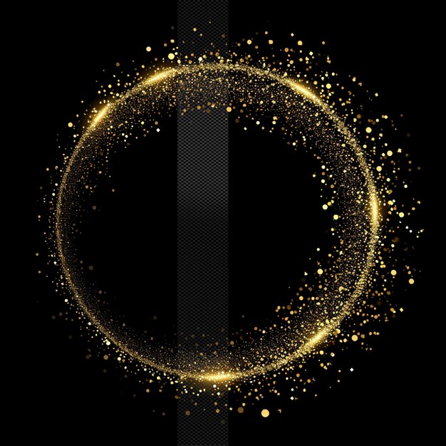 un fondo de círculo amarillo con un círculo dorado y un negro