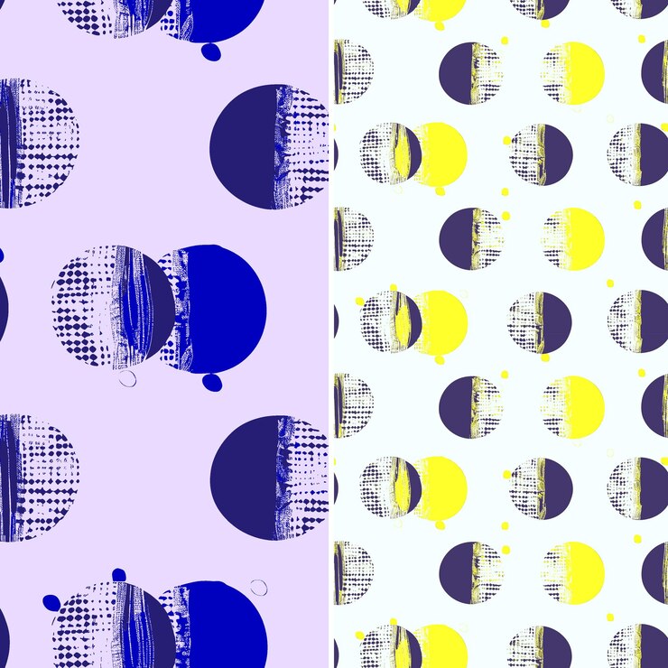 PSD un fondo colorido con círculos y círculos con un círculo azul y amarillo
