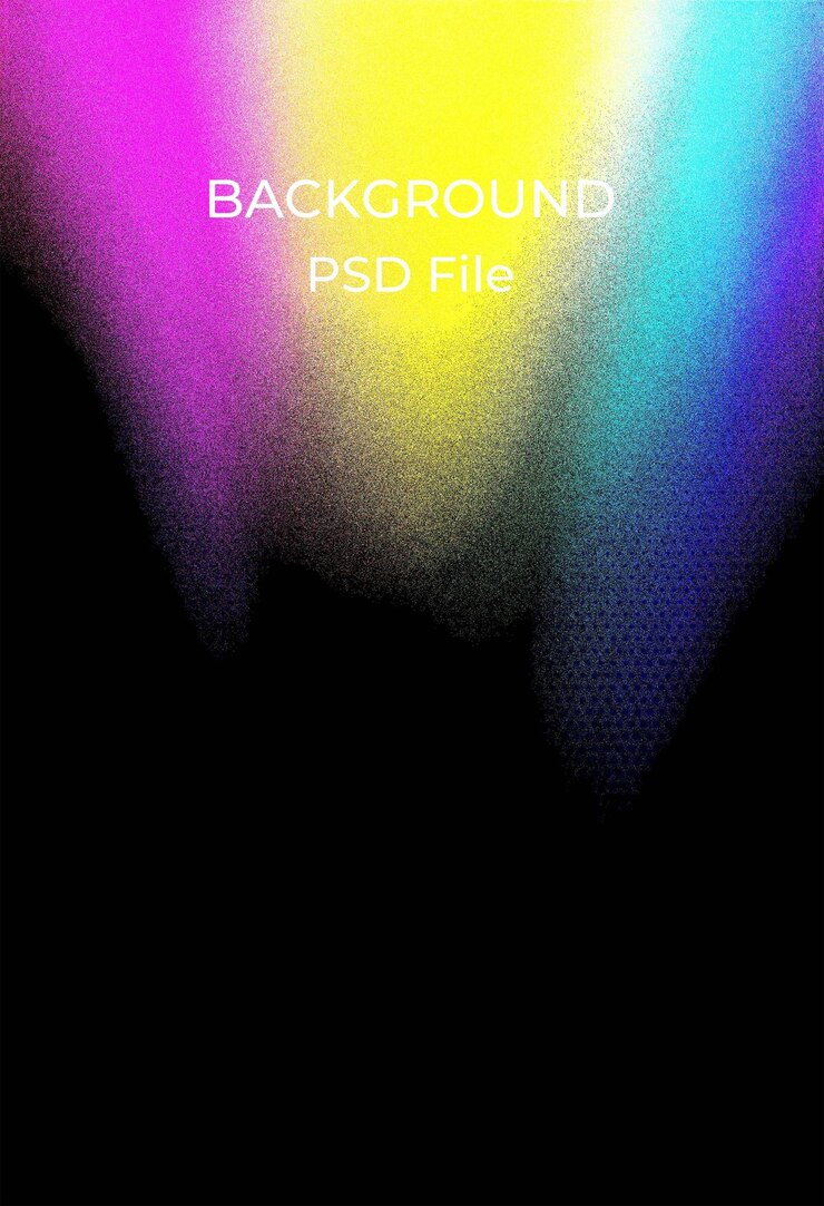 PSD un fondo colorido con un fondo de color arco iris y un destello púrpura y amarillo