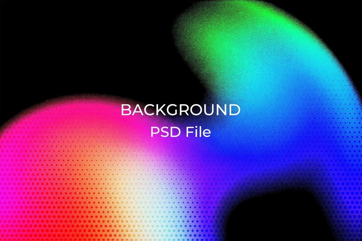 PSD un fondo colorido con una imagen colorida de una imagen generada por computadora