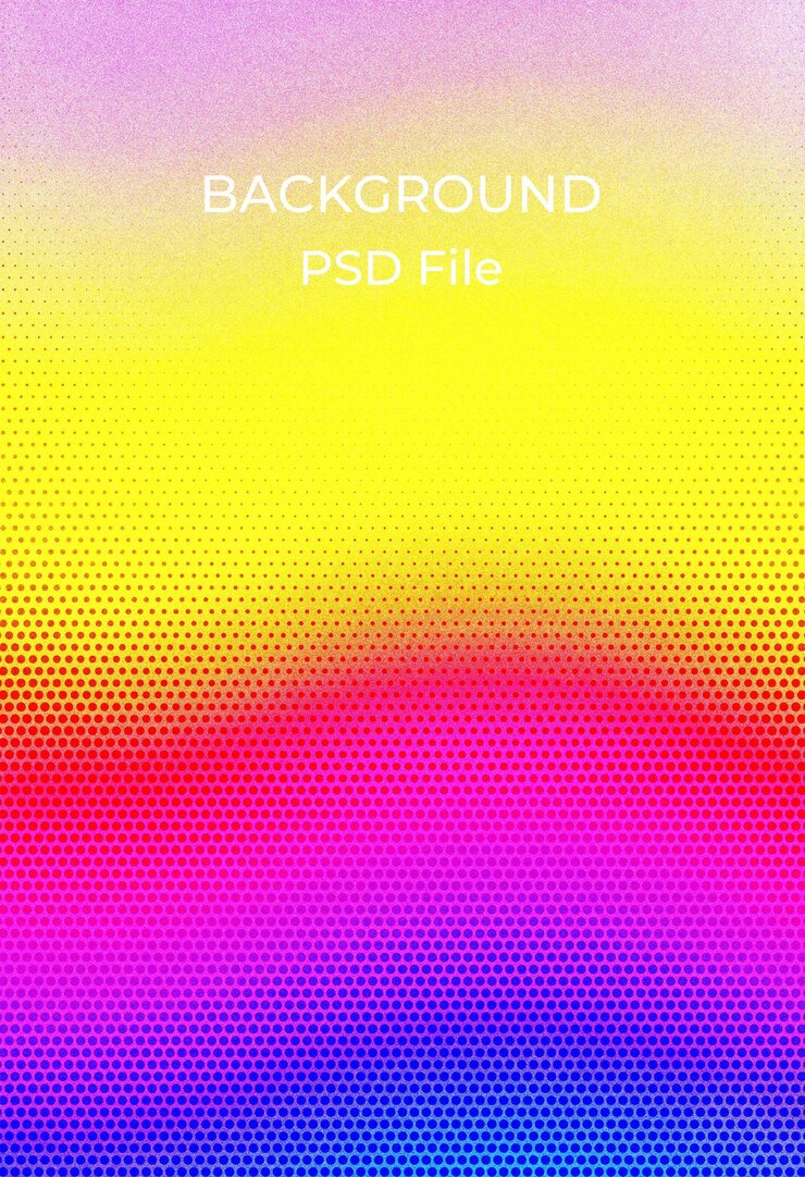 PSD un fondo colorido con una impresión amarilla y roja en la parte inferior