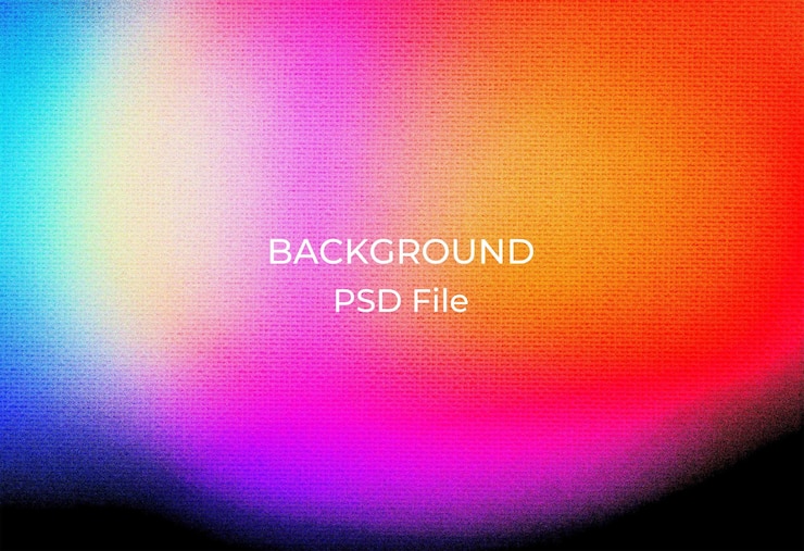 PSD un fondo colorido con las palabras retroiluminadas en él