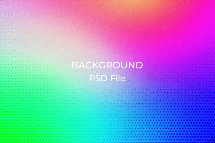 PSD un fondo colorido con las palabras retroiluminadas en él
