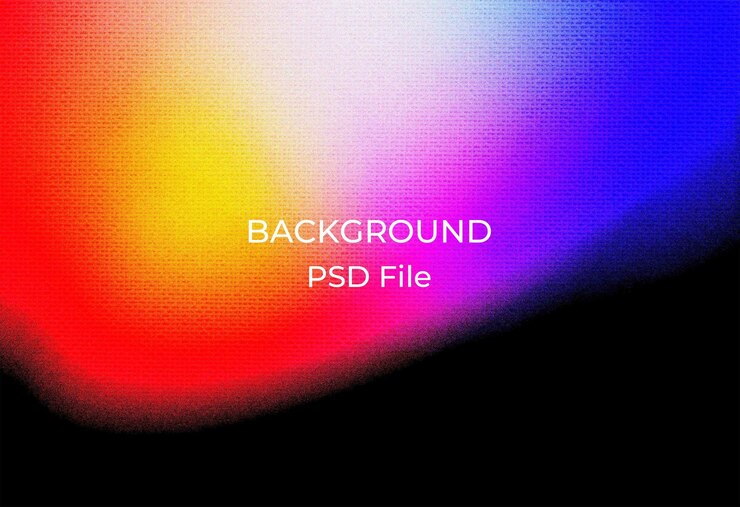 PSD un fondo colorido con las palabras retroiluminadas en él