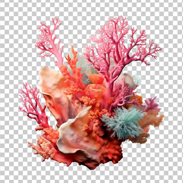 Fondo de coral png de acuarela