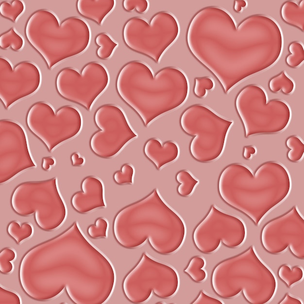 PSD el fondo de los corazones rosados del día de san valentín