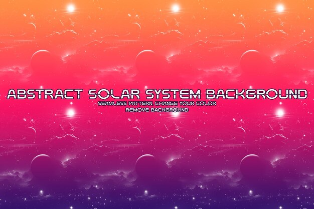 Fondo cósmico editable con patrones de planetas y estrellas