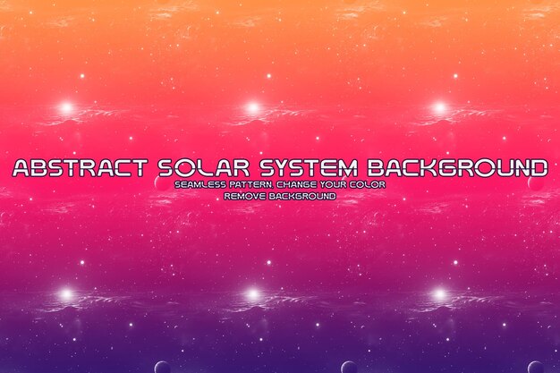 Fondo cósmico editable con patrones de planetas y estrellas