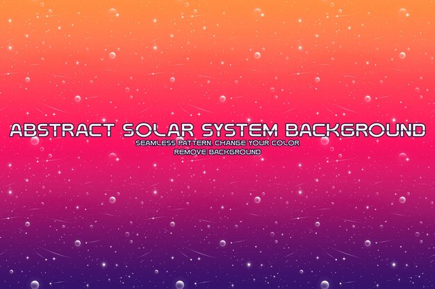 Fondo cósmico editable con patrones de planetas y estrellas