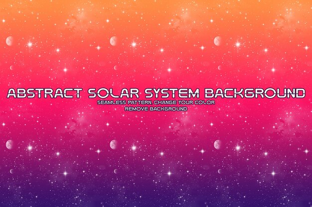 Fondo cósmico editable con patrones de planetas y estrellas