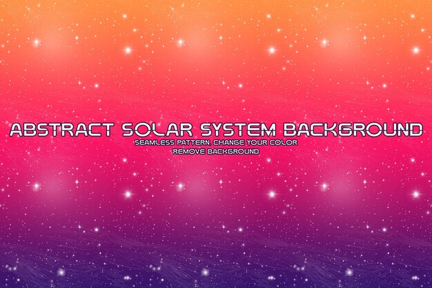 Fondo cósmico editable con patrones de planetas y estrellas