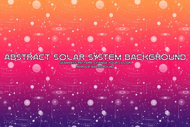 Fondo cósmico editable con patrones de planetas y estrellas