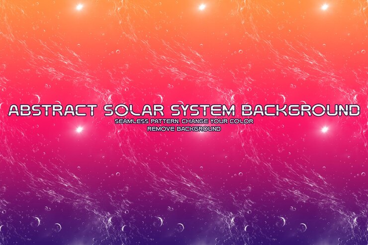 PSD fondo cósmico editable con patrones de planetas y estrellas
