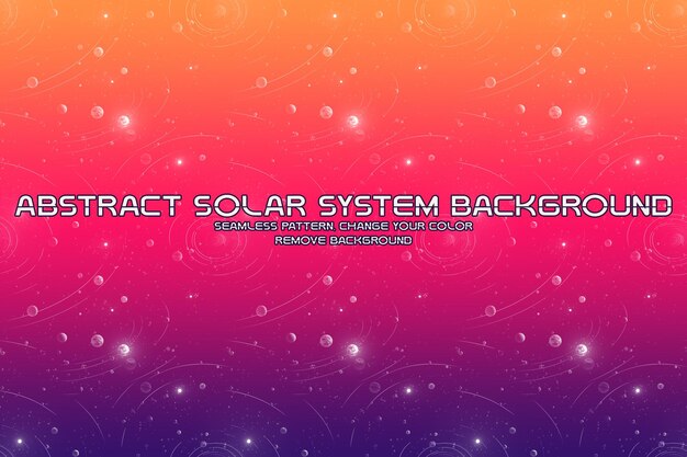 Fondo cósmico editable con patrones de planetas y estrellas