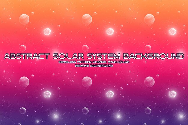 Fondo cósmico editable con patrones de planetas y estrellas