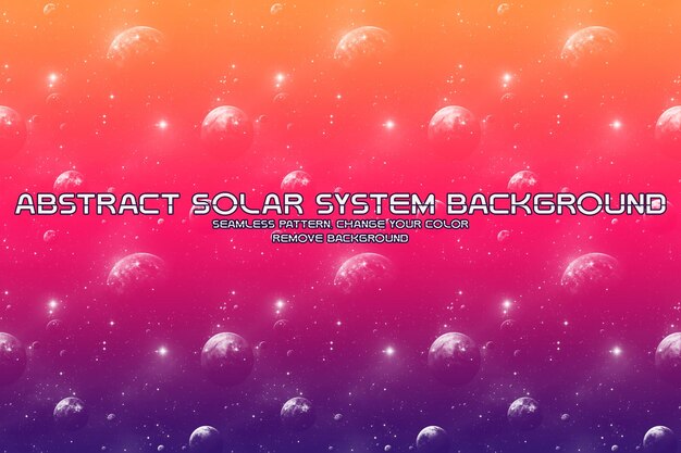 Fondo cósmico editable con patrones de planetas y estrellas