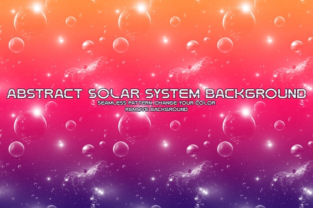 Fondo cósmico editable con patrones de planetas y estrellas