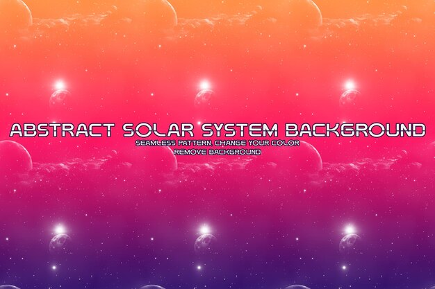 Fondo cósmico editable con patrones de planetas y estrellas