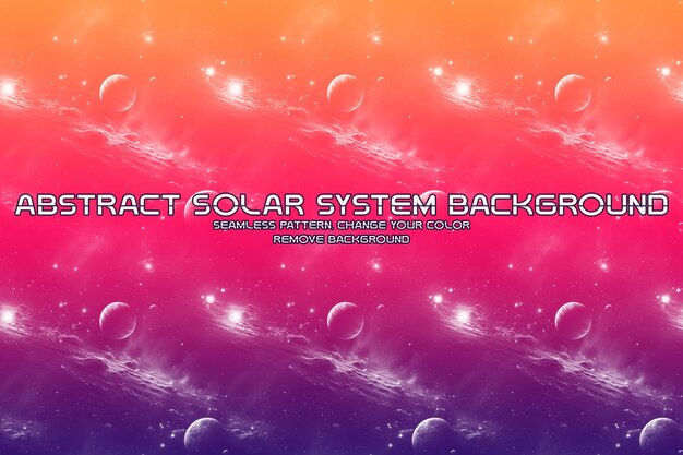 Fondo cósmico editable con patrones de planetas y estrellas