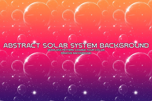 Fondo cósmico editable con patrones de planetas y estrellas