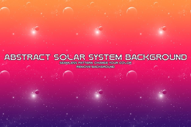 Fondo cósmico editable con patrones de planetas y estrellas