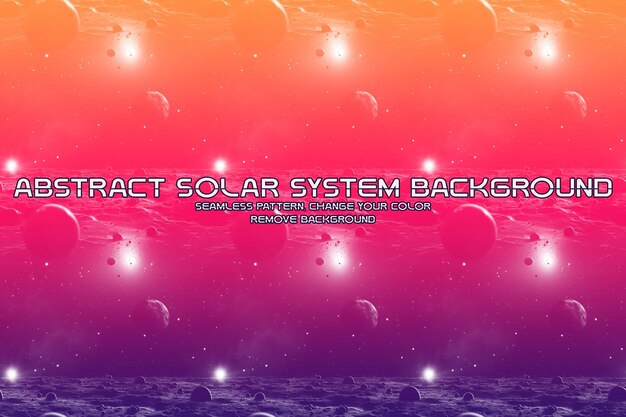 Fondo cósmico editable con patrones de planetas y estrellas