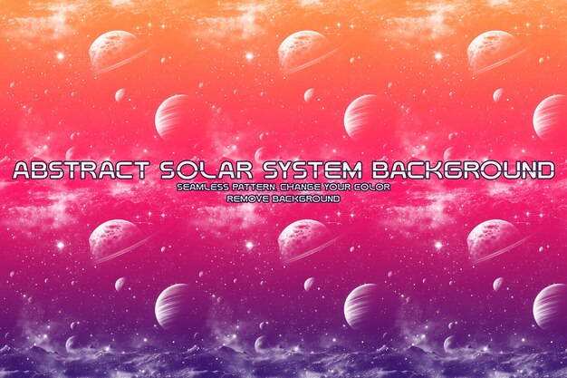 Fondo cósmico editable con patrones de planetas y estrellas